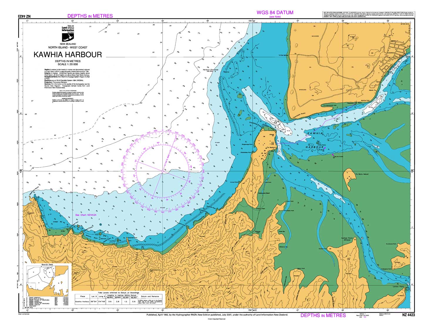 NZ 4423 Kawhia Harbour Chart