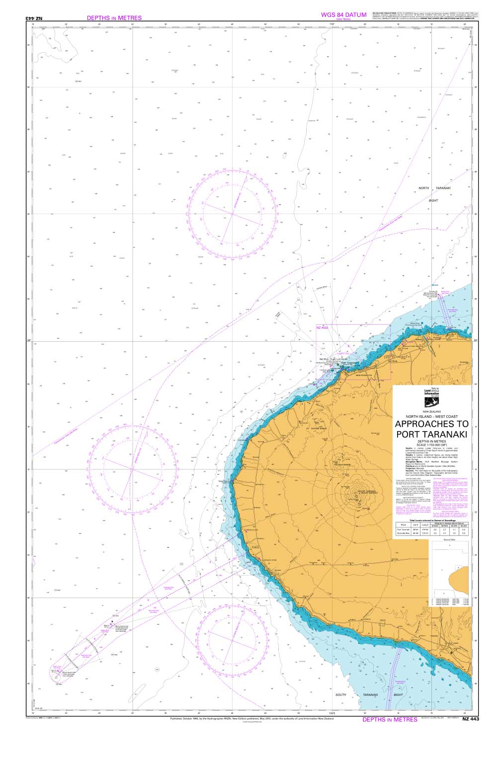 NZ 443 Approaches to Port Taranaki Chart