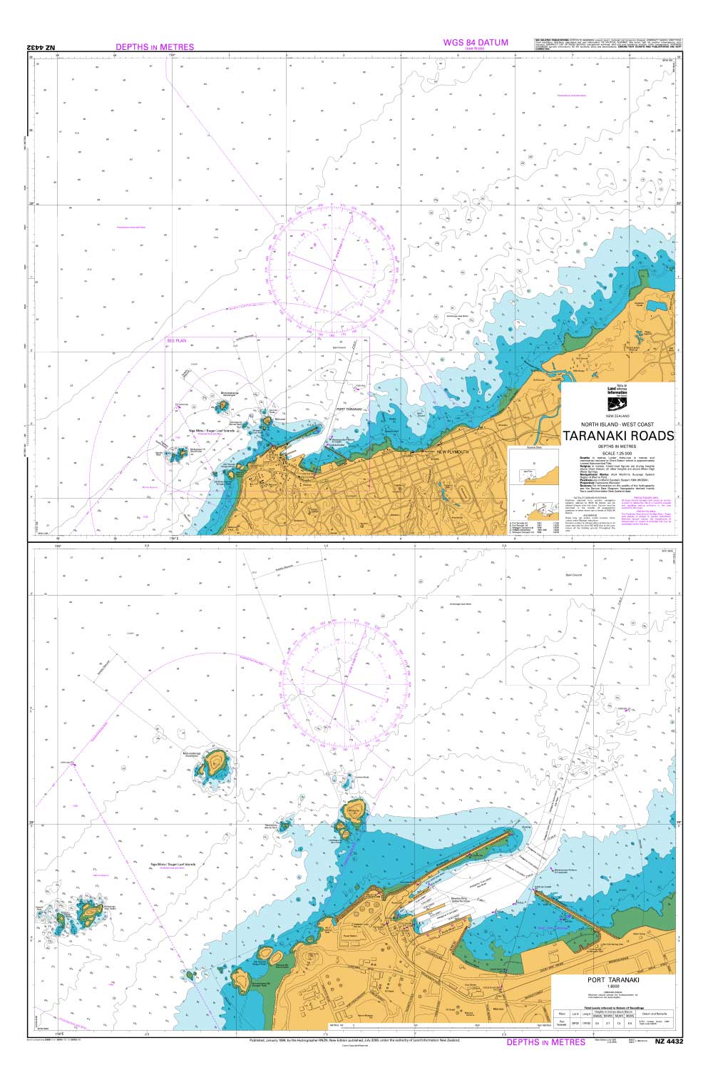 NZ 4432 Taranaki Roads - Port Taranaki Chart