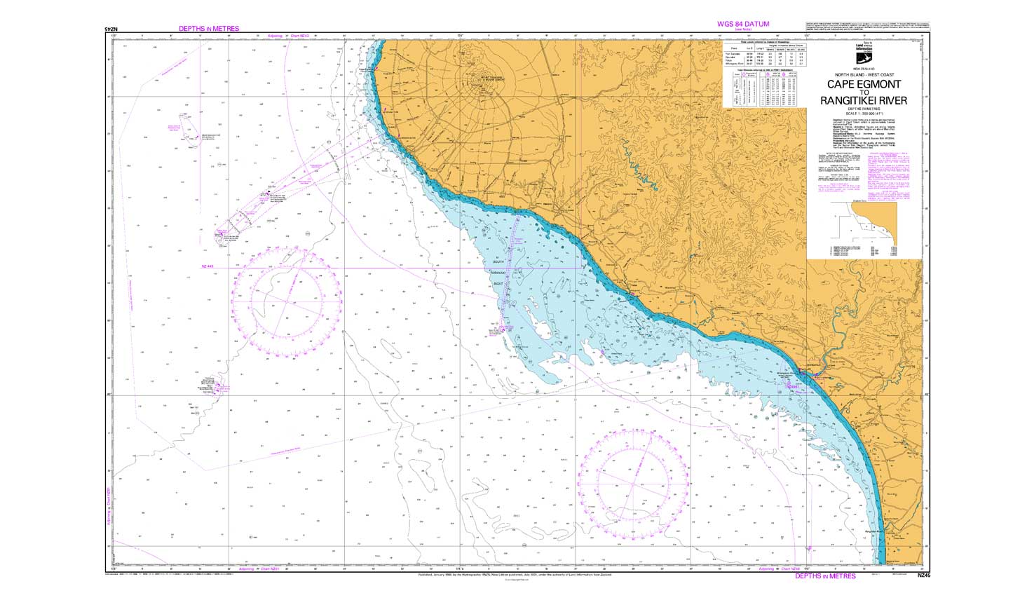 NZ 45 Cape Egmont to Rangitikei River Chart