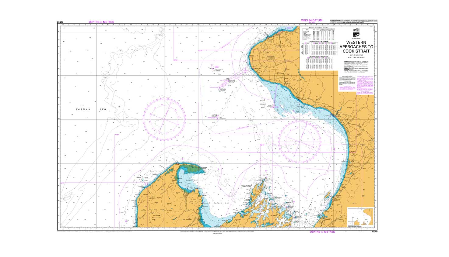 NZ 48 Western Approaches to Cook Strait Chart