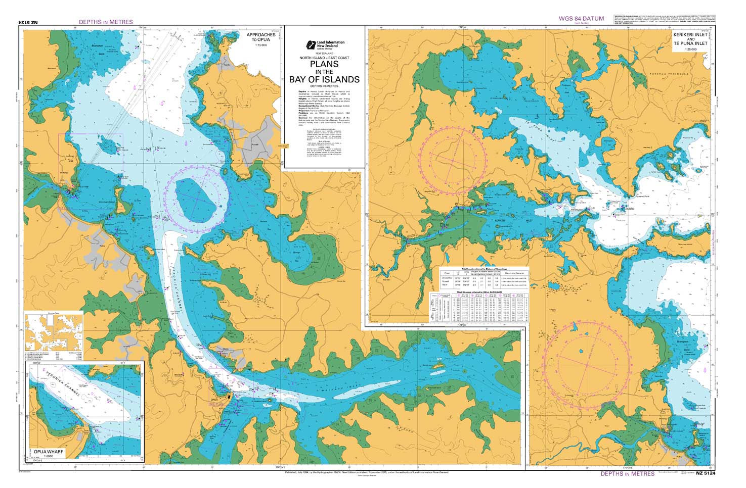 NZ 5124 Plans in the Bay of Islands Chart