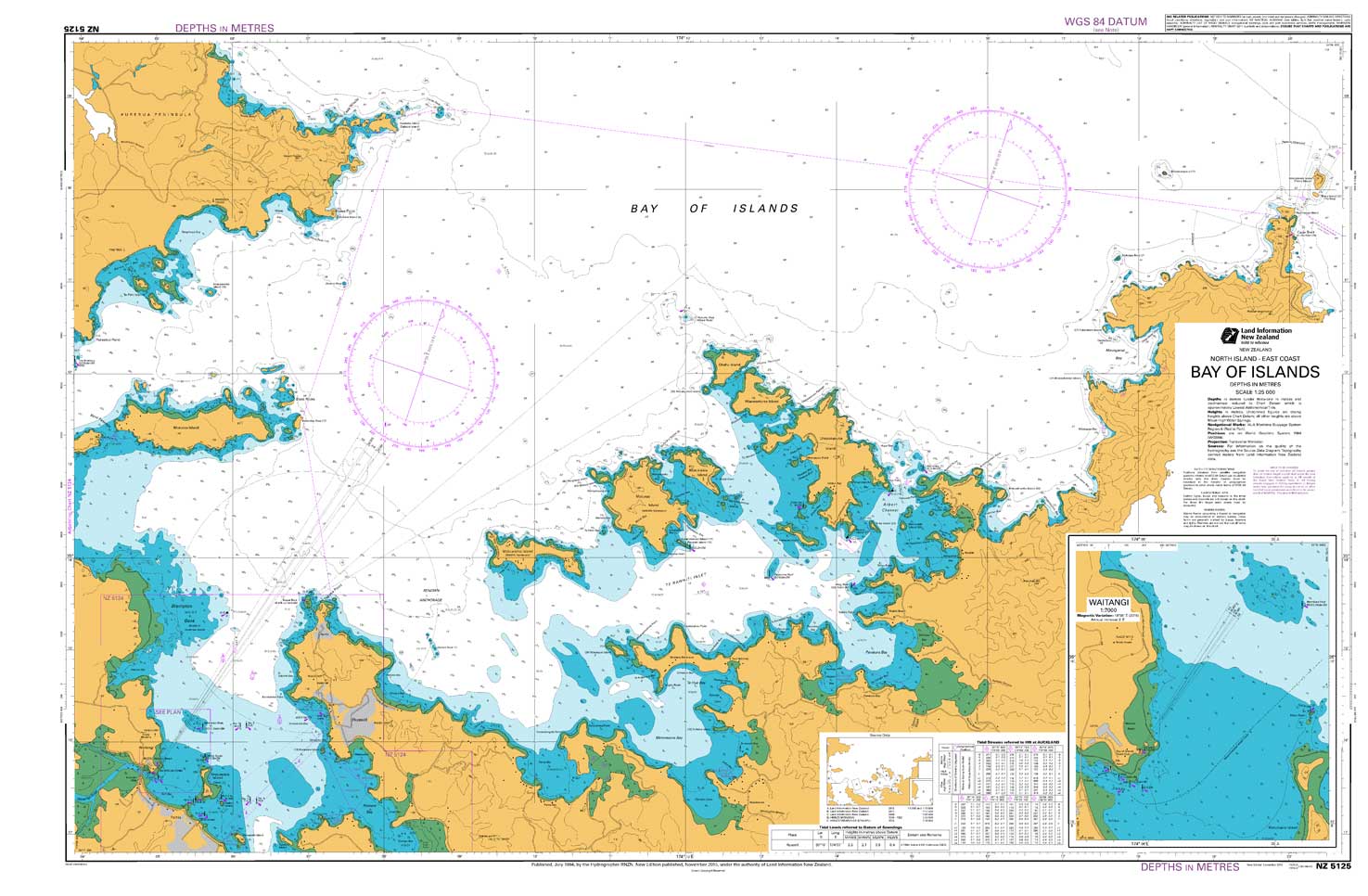 NZ 5125 Bay of Islands Chart