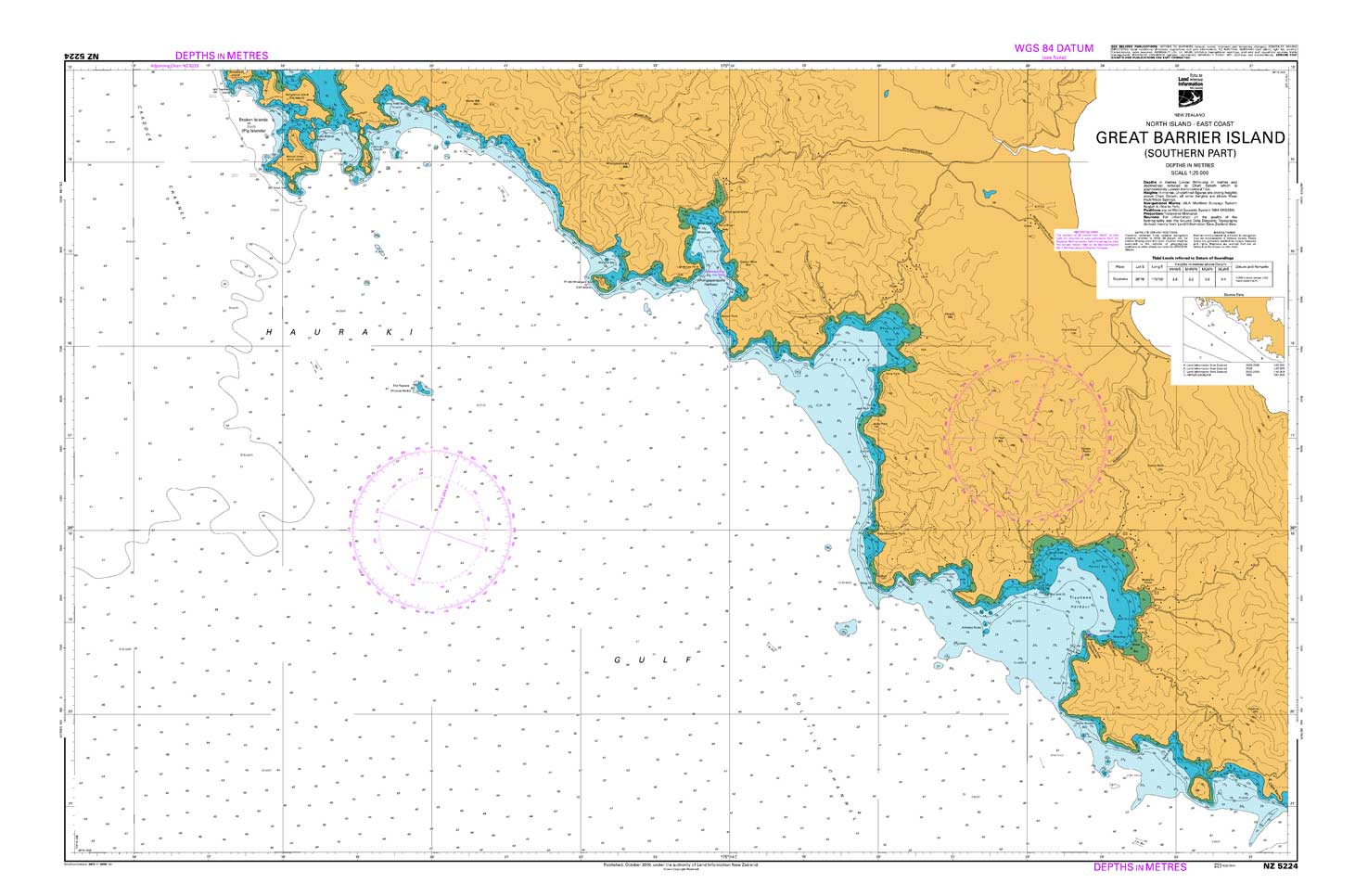 NZ 5224 Great Barrier Island (Southern Part) Chart