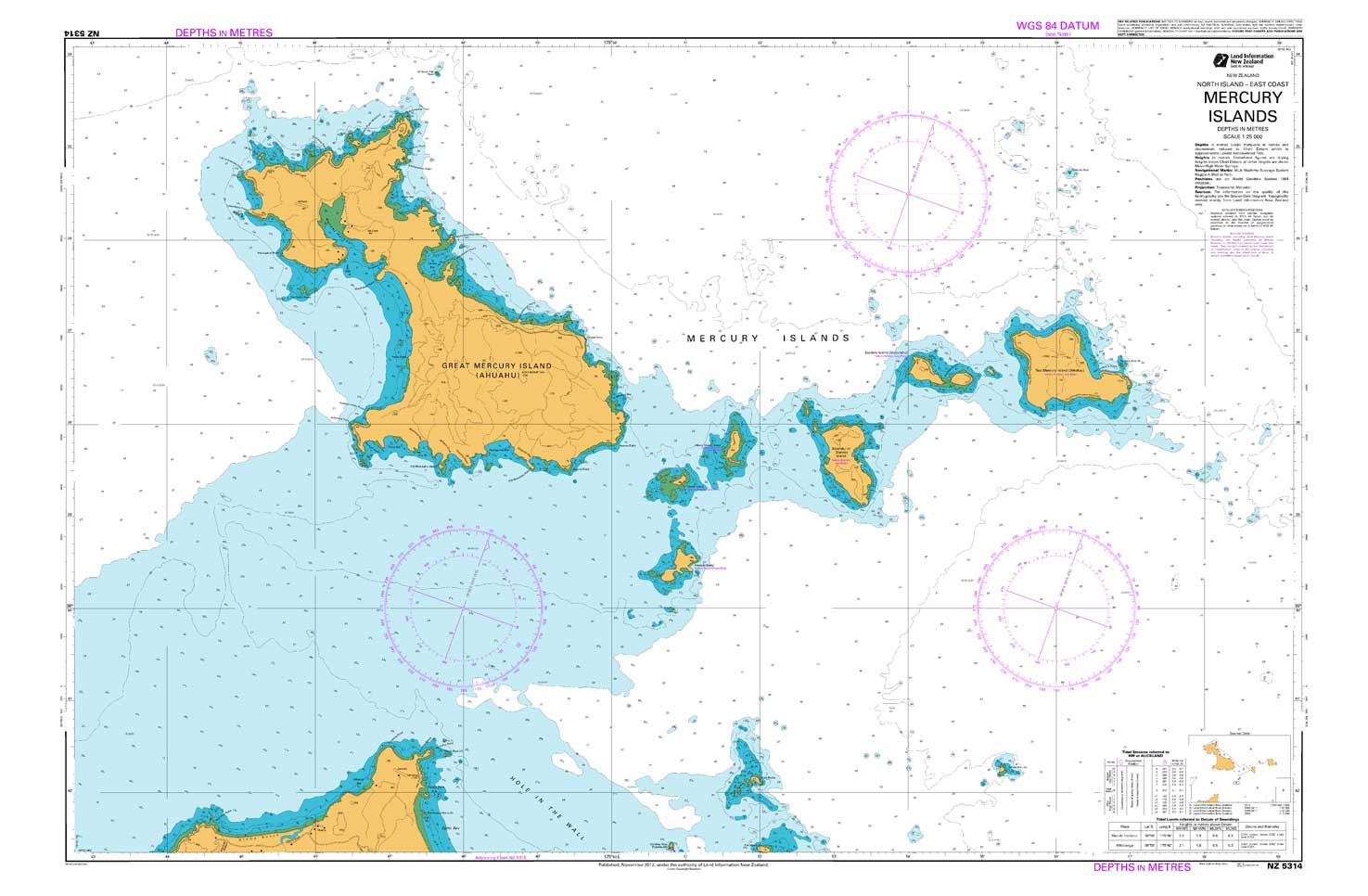 NZ 5314 Mercury Islands Chart