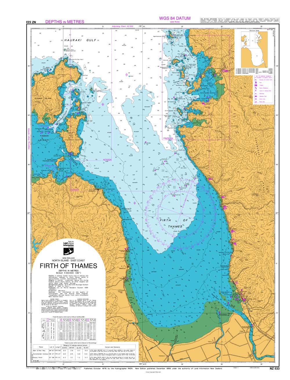 NZ 533 Firth of Thames Chart