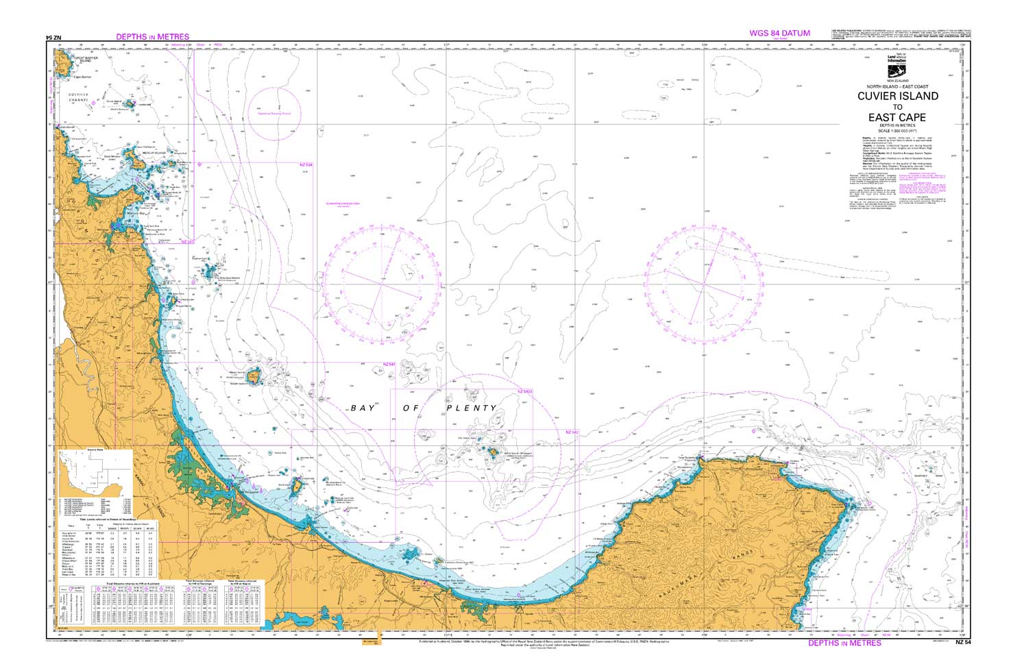 NZ 54 Cuvier Island to East Cape Chart