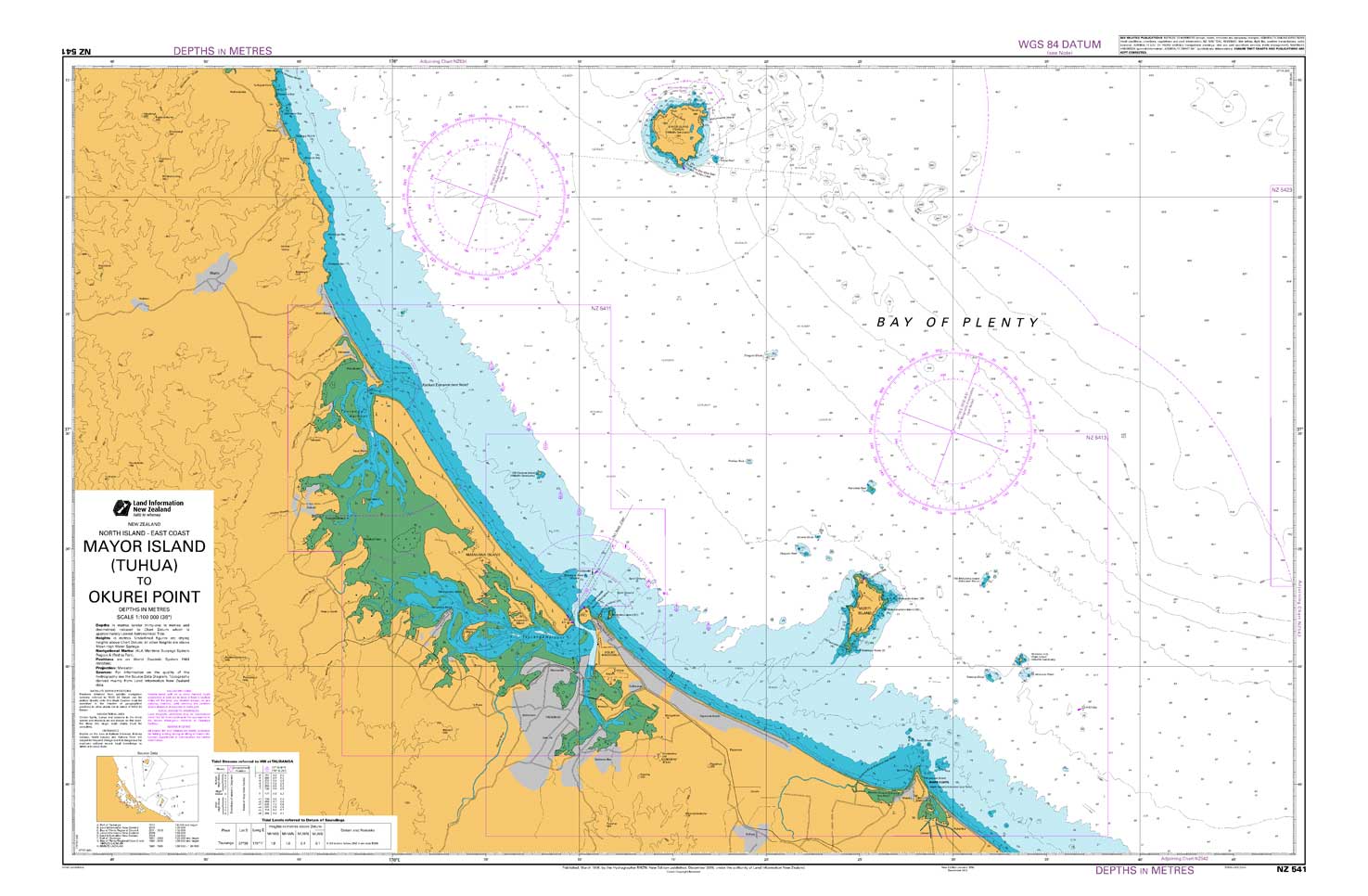 NZ 541 Mayor Island Tuhua to Okurei Point Chart