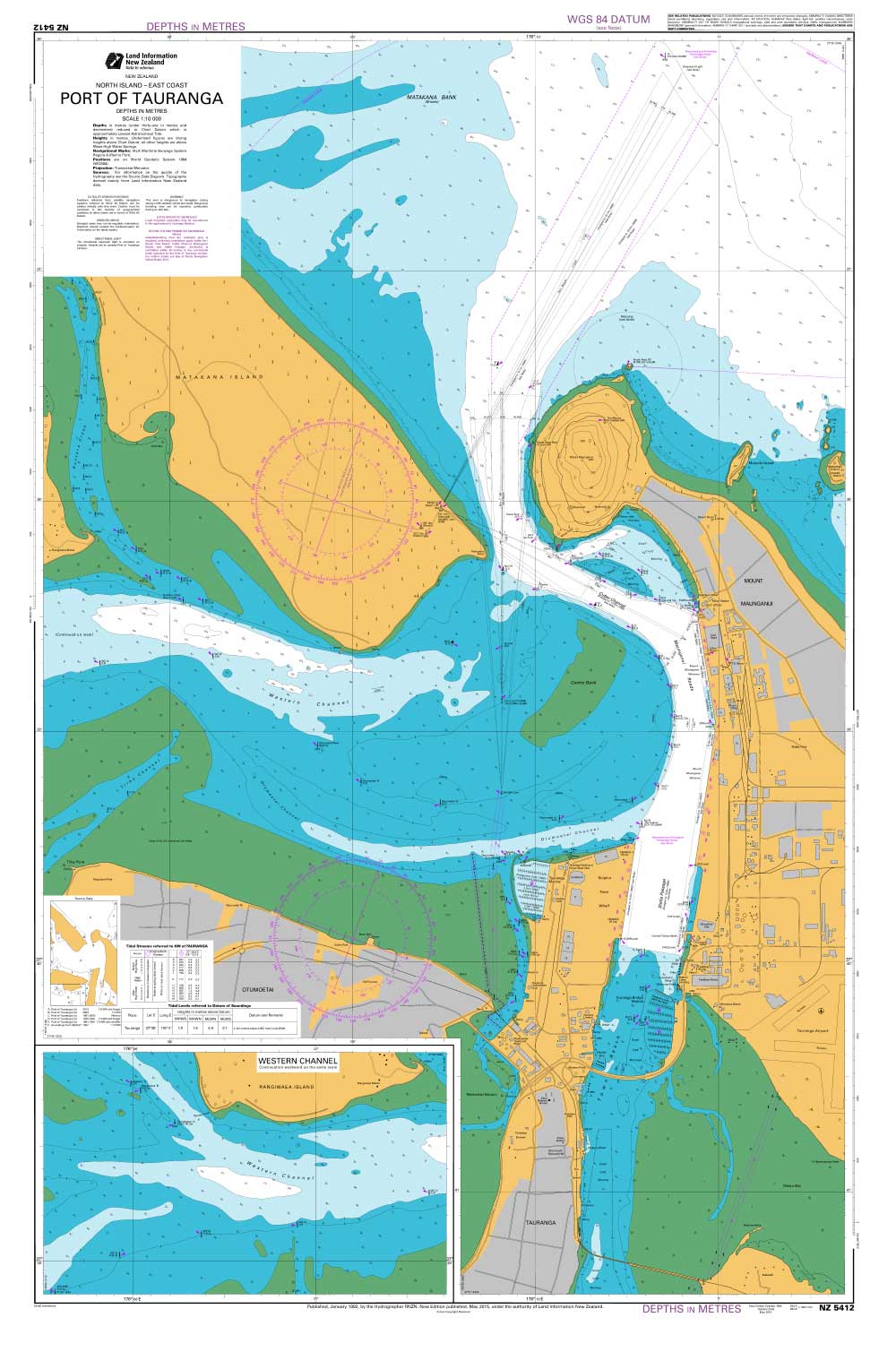 NZ 5412 Port of Tauranga Chart
