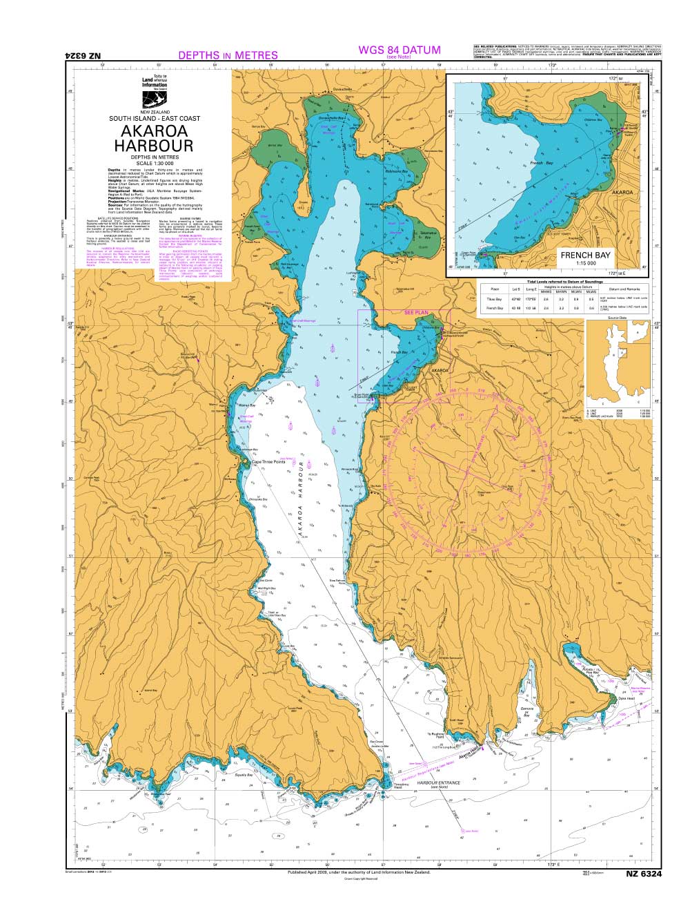 NZ 6324 Akaroa Harbour Chart