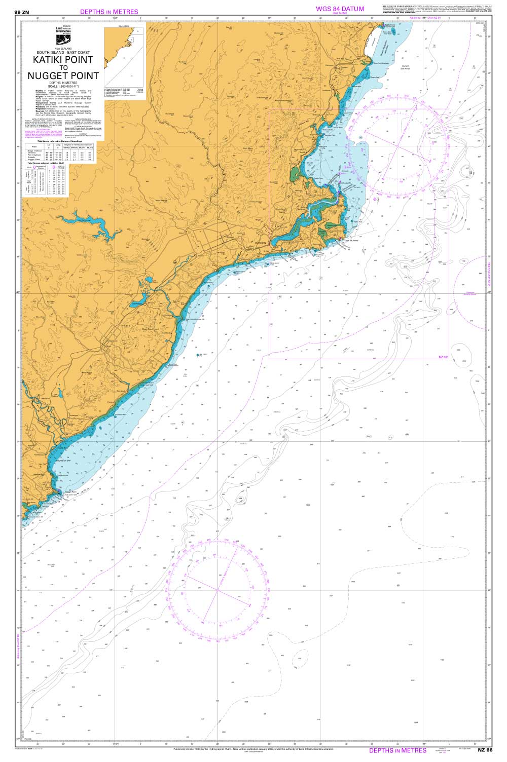 NZ 66 Katiki Point to Nugget Point Chart