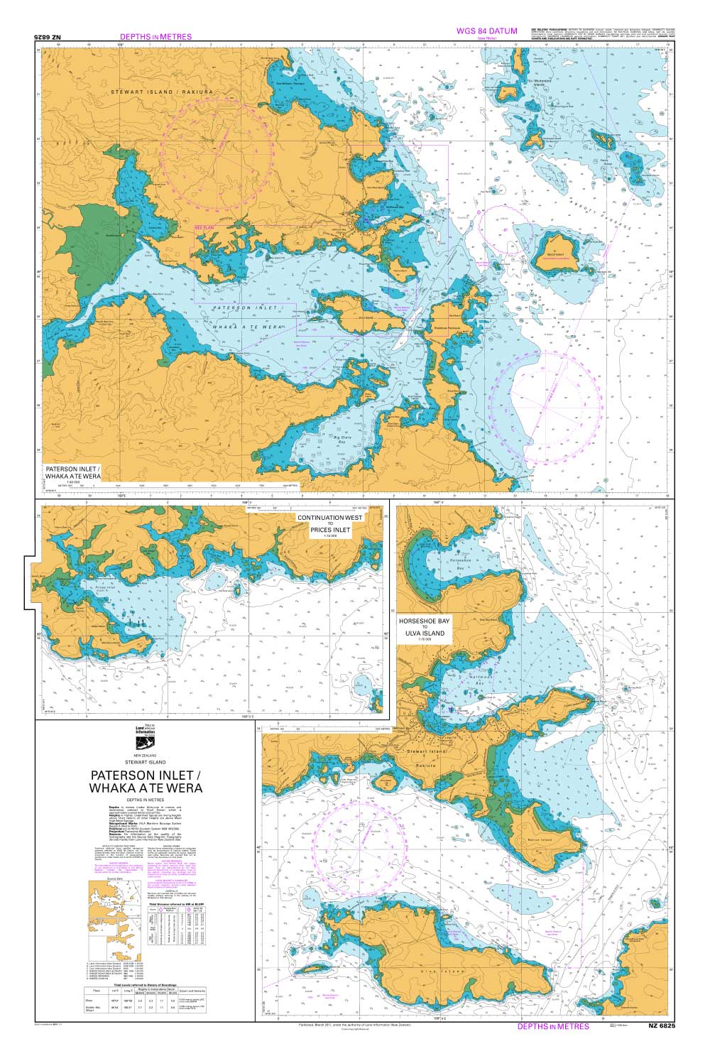 NZ 6825 Paterson Inlet / Whaka A Te Wera Chart