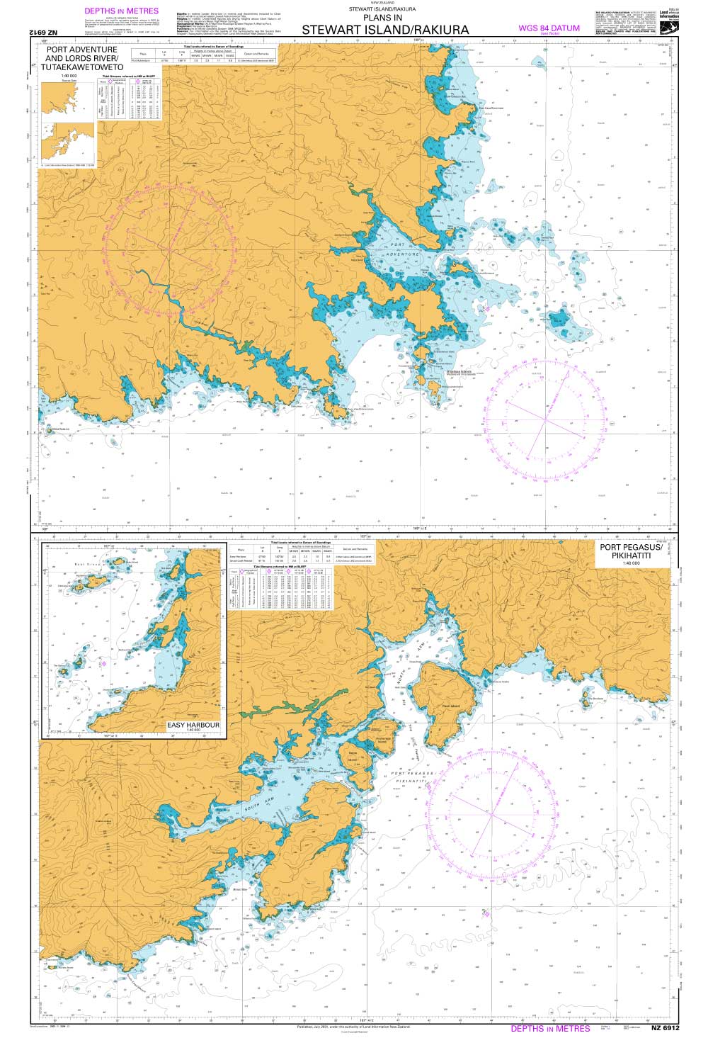 NZ 6912 Plans in Stewart Island Chart
