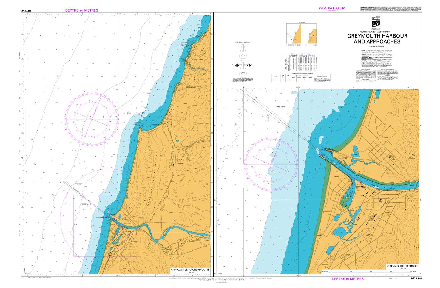 NZ 7142 Greymouth Harbour and Approaches Chart