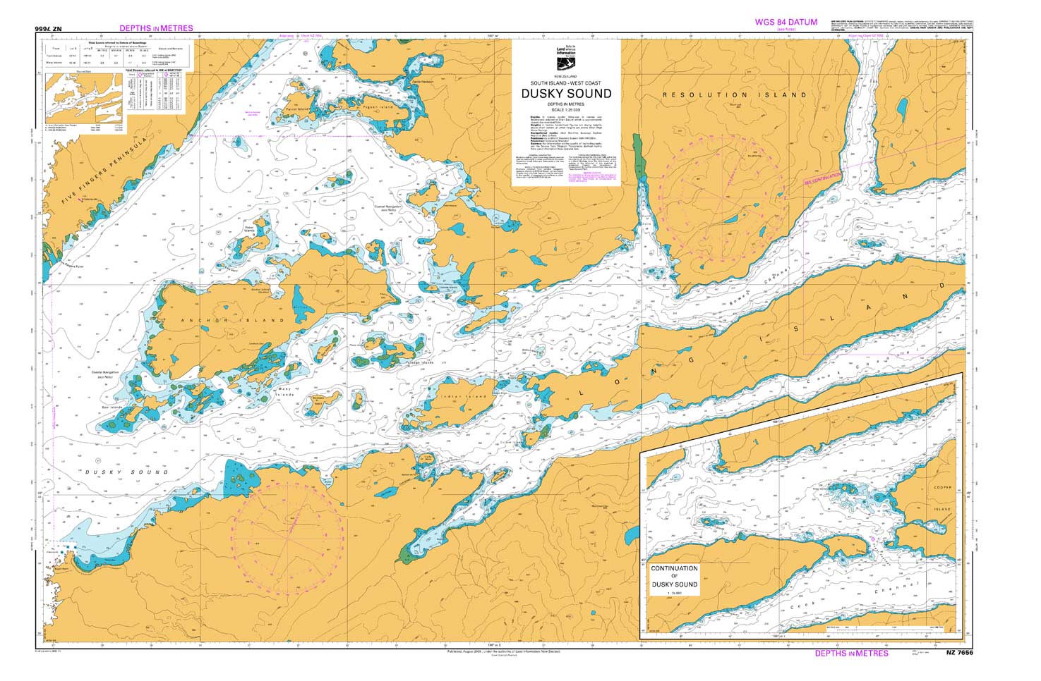 NZ 7656 Dusky Sound Chart