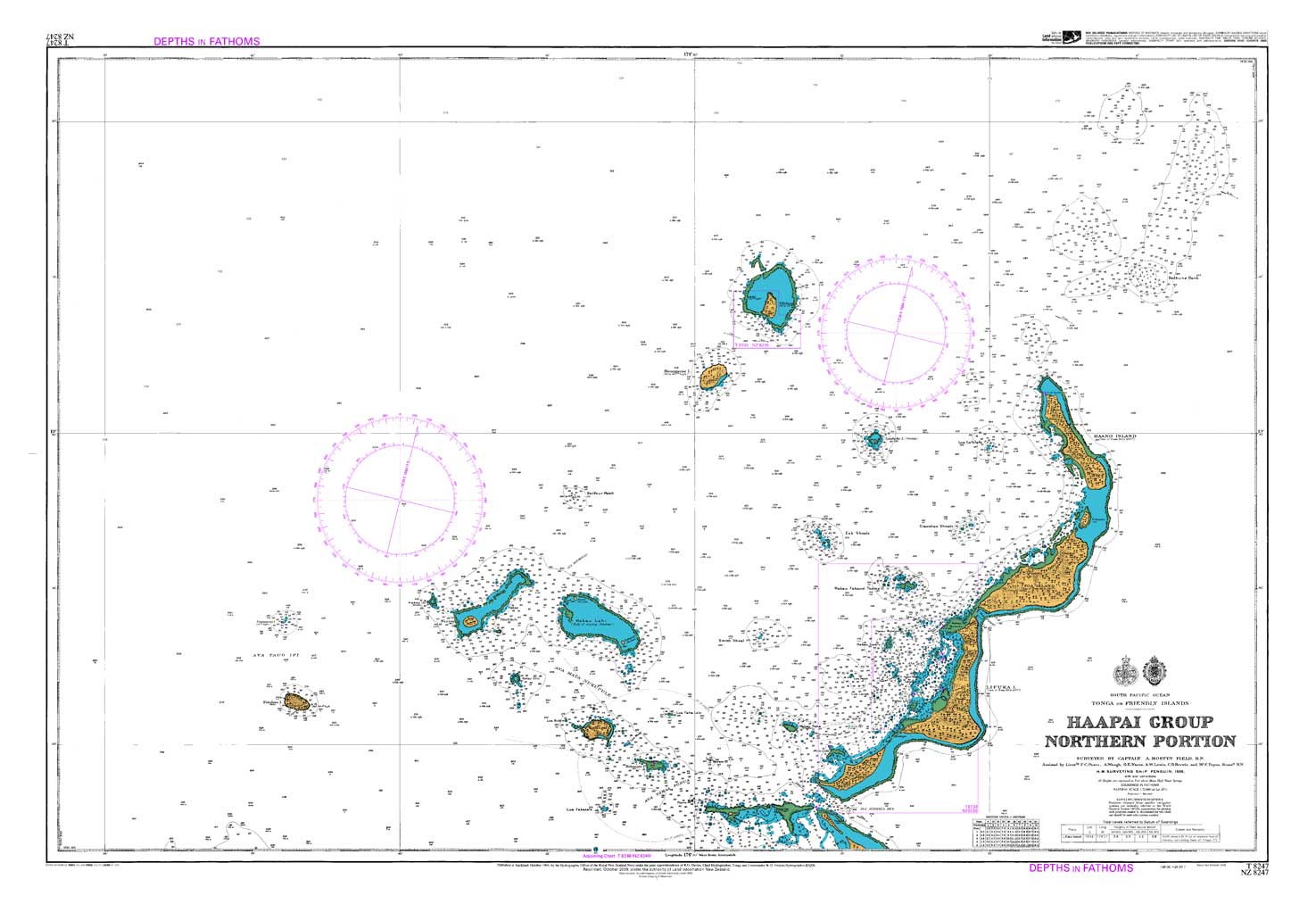 NZ 8247 Haapai Group - Northern Portion Chart