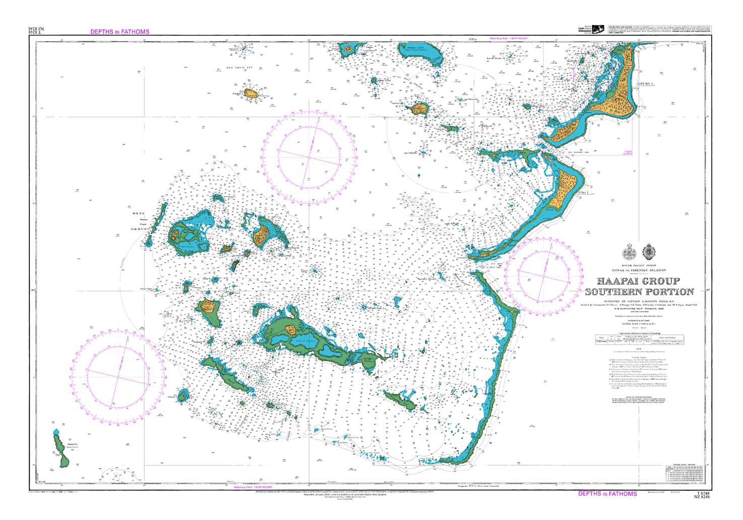 NZ 8248 Haapai Group - Southern Portion Chart