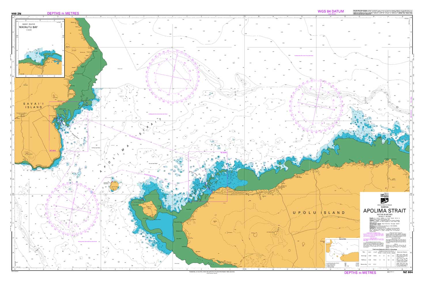 NZ 864 Apolima Strait Chart