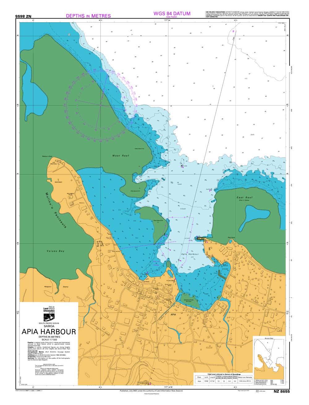 NZ 8655 Apia Harbour Chart