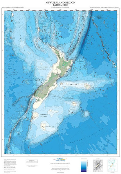New Zealand Regional Bathymetry Poster