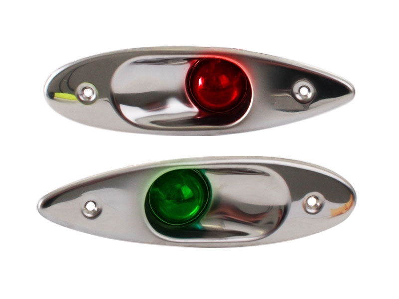 Stainless Navigation Side Lights Qty 2 12V