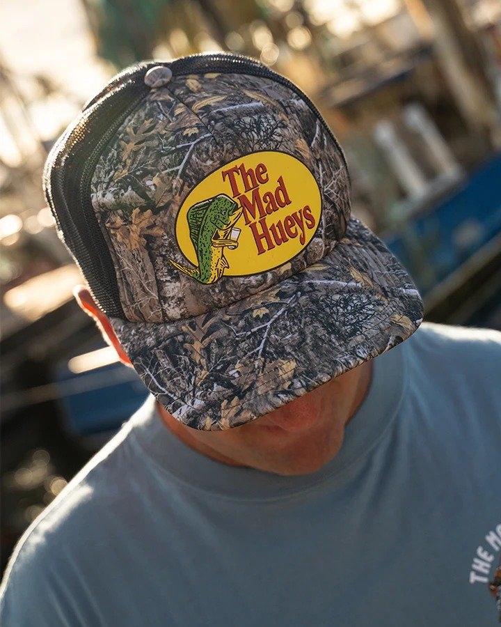 The Mad Hueys Pro Hueys Foam Trucker Cap Woodland Camo