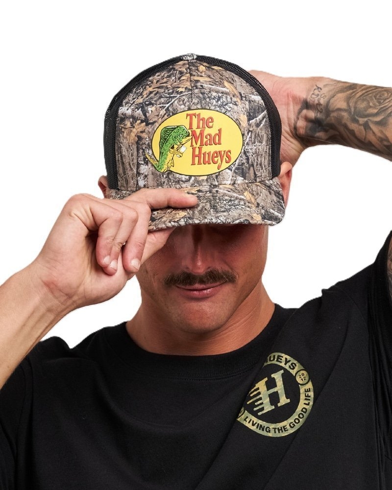 The Mad Hueys Pro Hueys Twill Trucker Cap Woodland