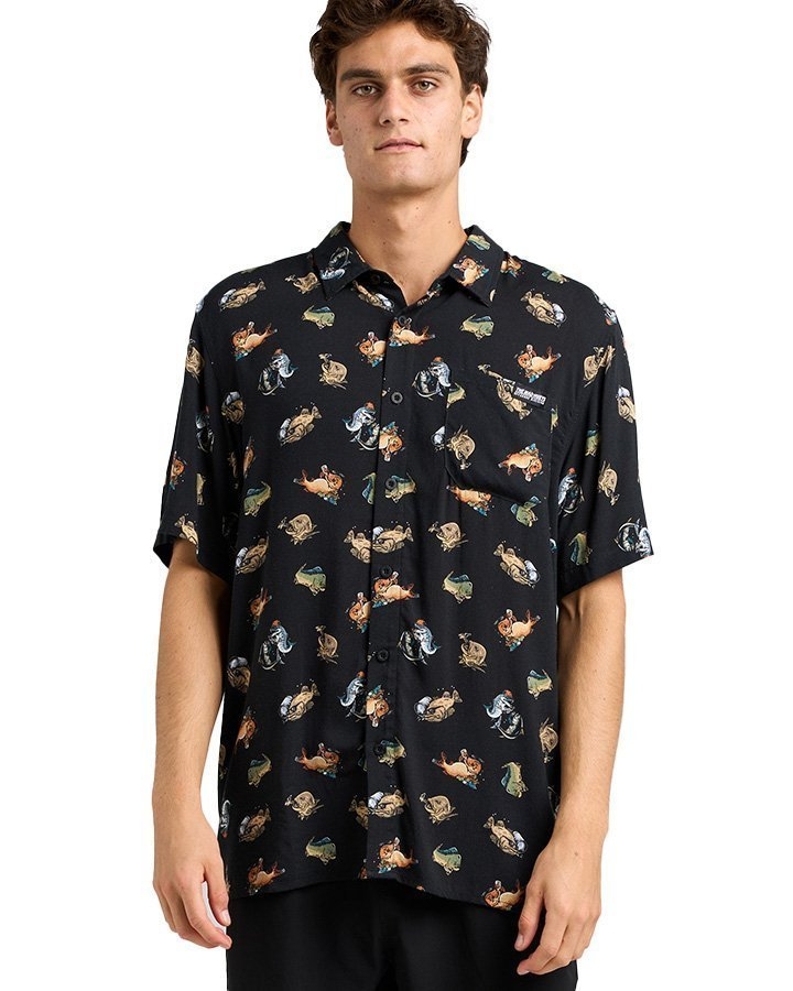 The Mad Hueys Drink Like A Fish Button-Up Shirt