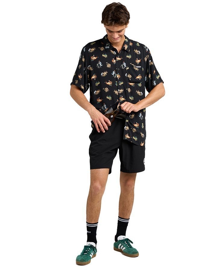 The Mad Hueys Drink Like A Fish Button-Up Shirt