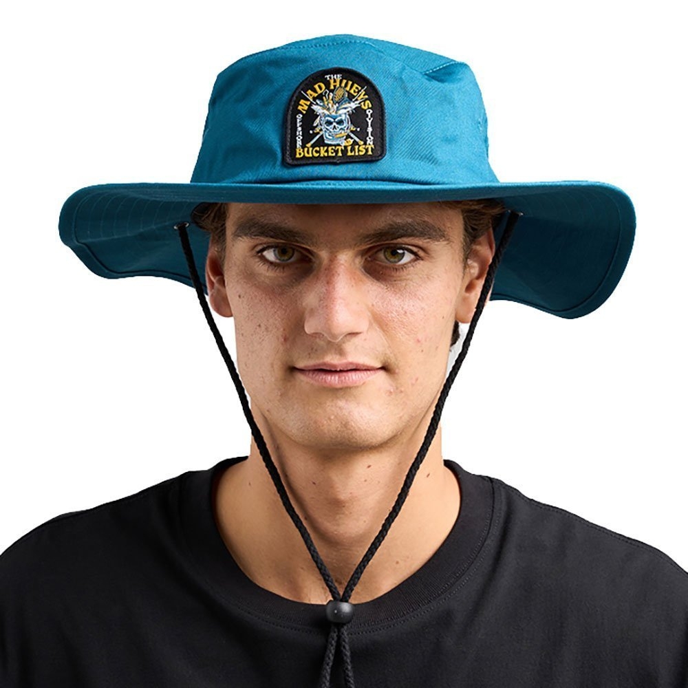 The Mad Hueys Bucket List Wide Brim Hat Atlantic L/XL
