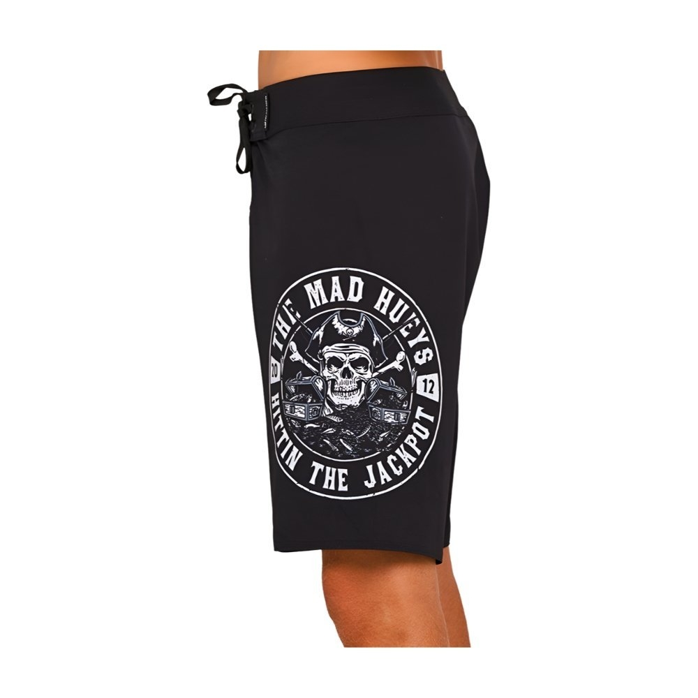 The Mad Hueys Hittin The Jackpot Mens Boardshorts Black