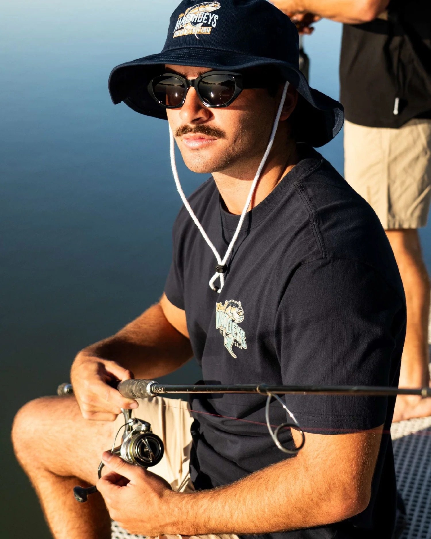 The Mad Hueys Down To Fish Mens T-Shirt Navy