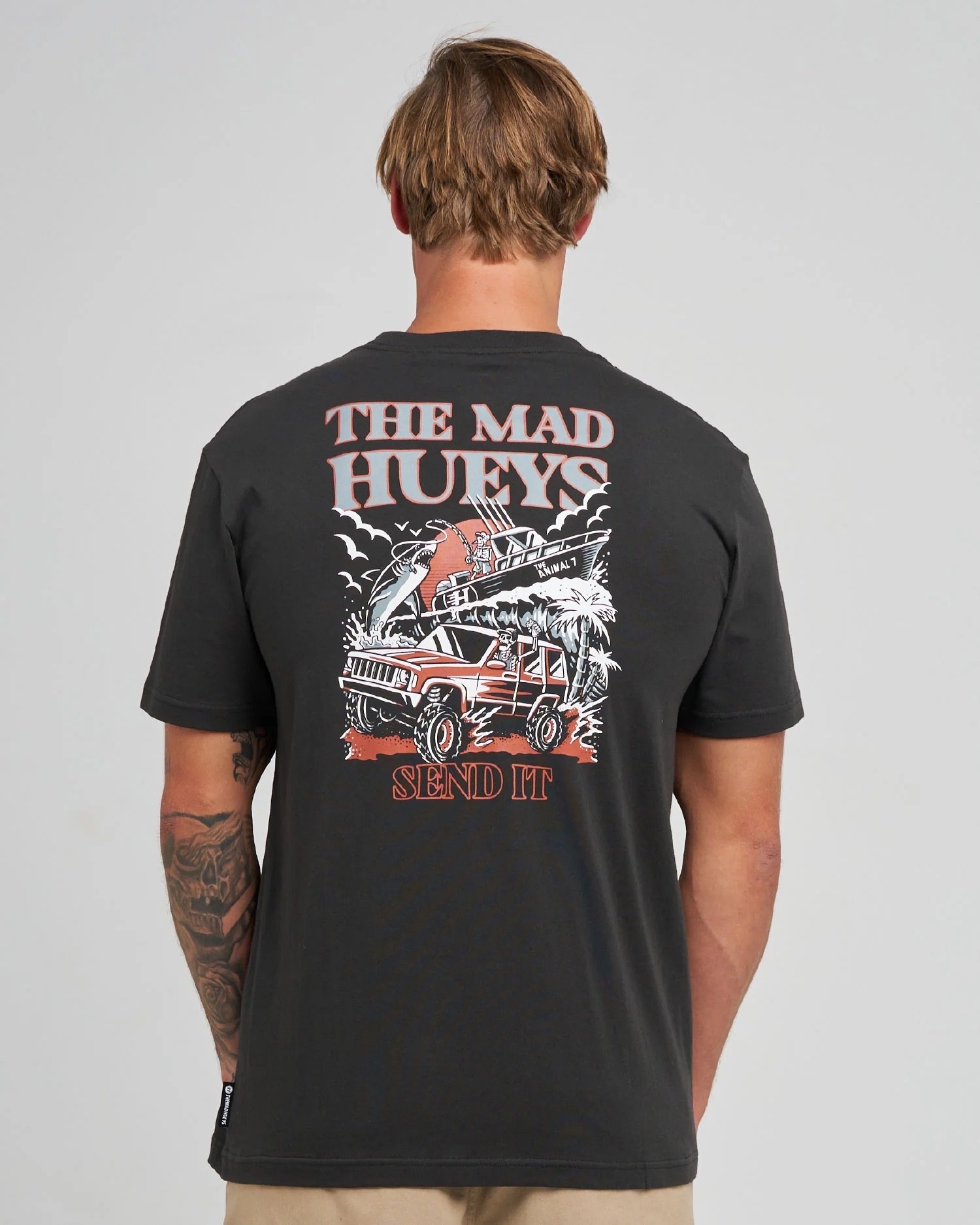 The Mad Hueys Send It Mens T-Shirt Vintage Black