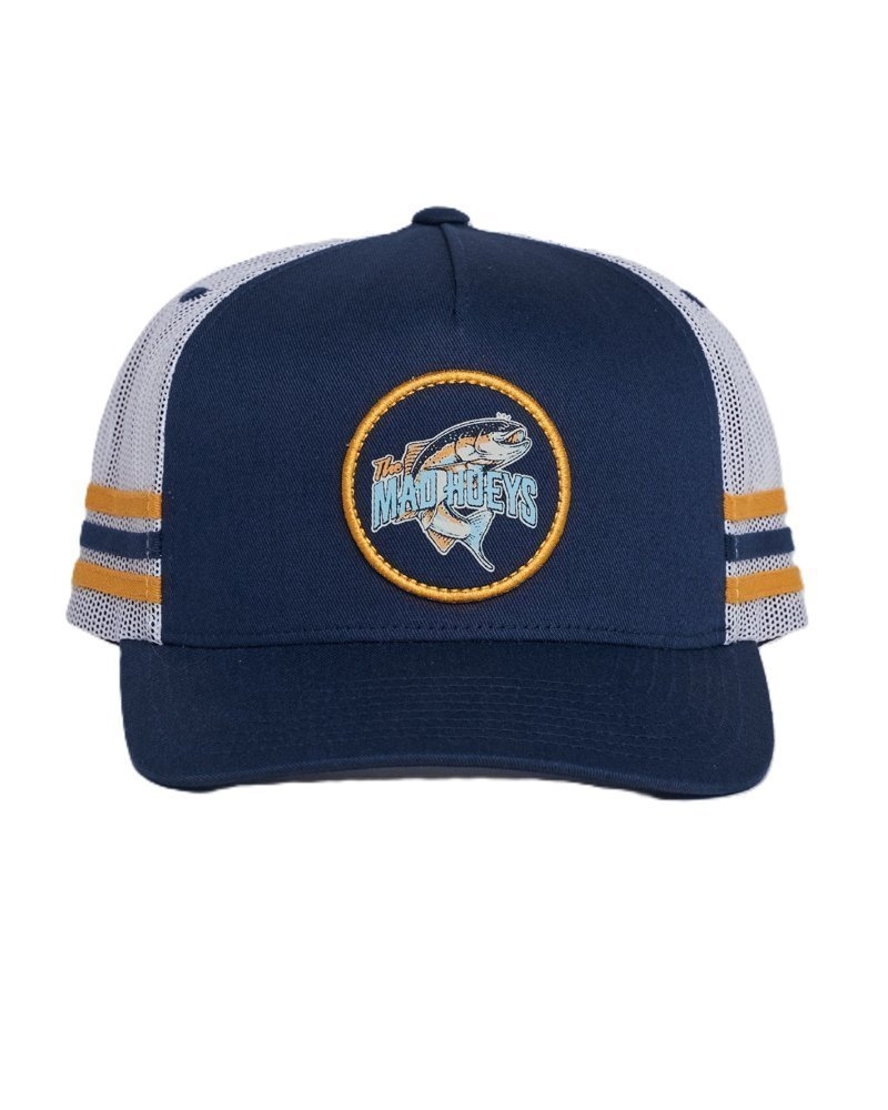 The Mad Hueys Down To Fish Twill Trucker Cap Navy
