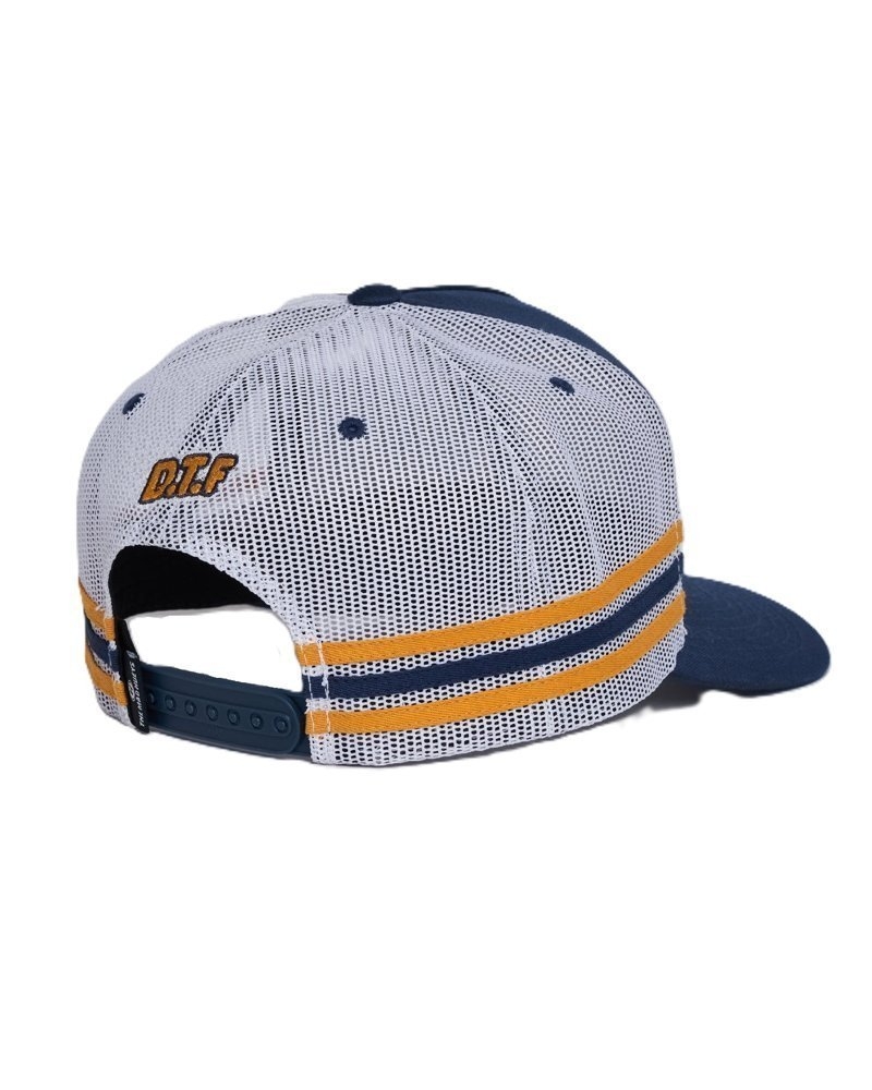 The Mad Hueys Down To Fish Twill Trucker Cap Navy