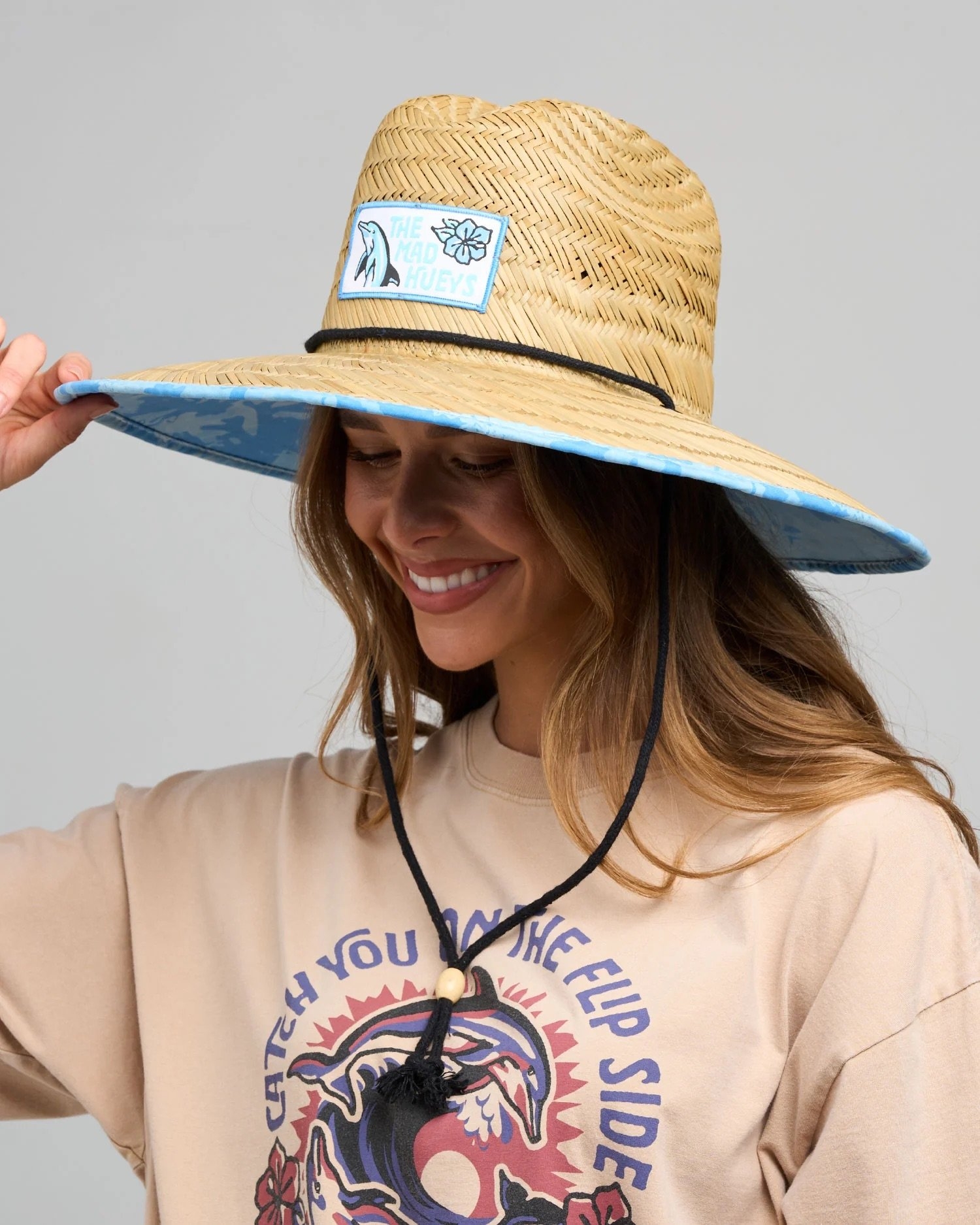 The Mad Hueys Flip Side Womens Straw Hat Natural
