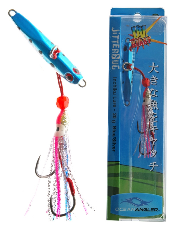 Ocean Angler Jitterbug Inchiku Lure 20g Blue Silver