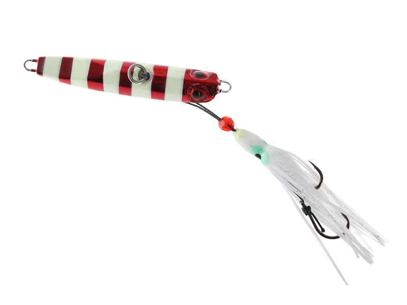 Ocean Angler Jitterbug Inchiku Lure Red Flash Glow