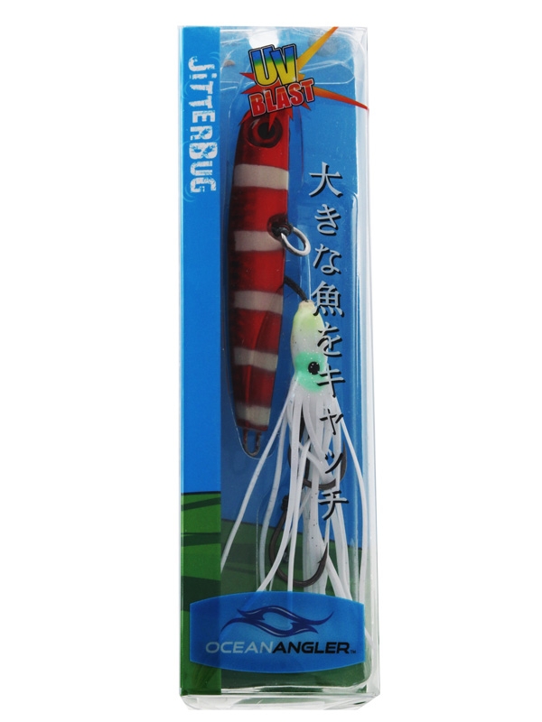Ocean Angler Jitterbug Inchiku Lure Red Flash Glow 60g