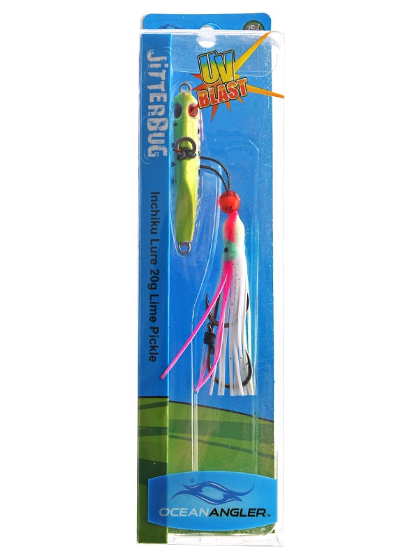 Ocean Angler Jitterbug Inchiku Lure 20g Lime Pickle