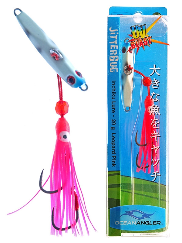 Ocean Angler Jitterbug Inchiku Lure 20g Leopard Pink