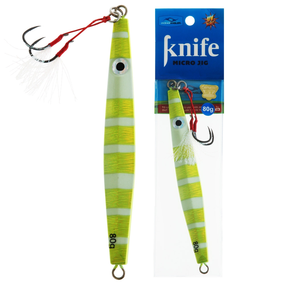 Ocean Angler Knife Micro Jig 80g Green