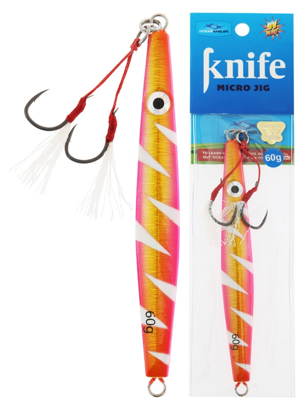 Ocean Angler Knife Micro Jig 60g Orange
