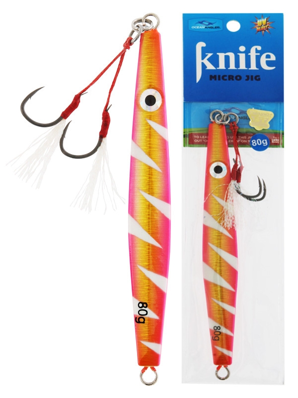 Ocean Angler Knife Micro Jig 80g Orange