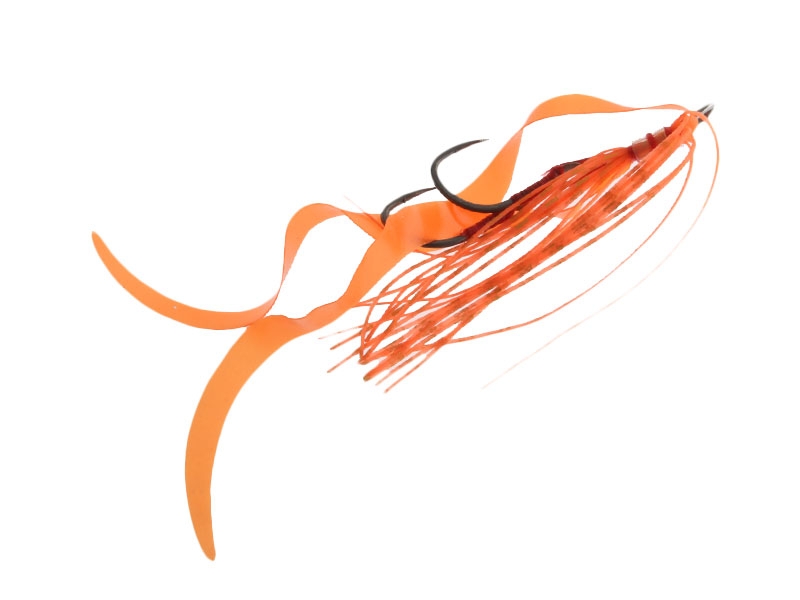 Ocean Angler Slider Rig Curly Tail Skirts Orange/Gold