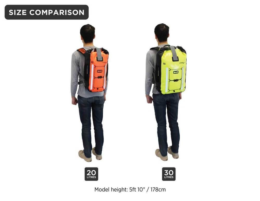 OverBoard Pro-Vis Waterproof Dry Bag Backpack 30L Hi-Vis Orange