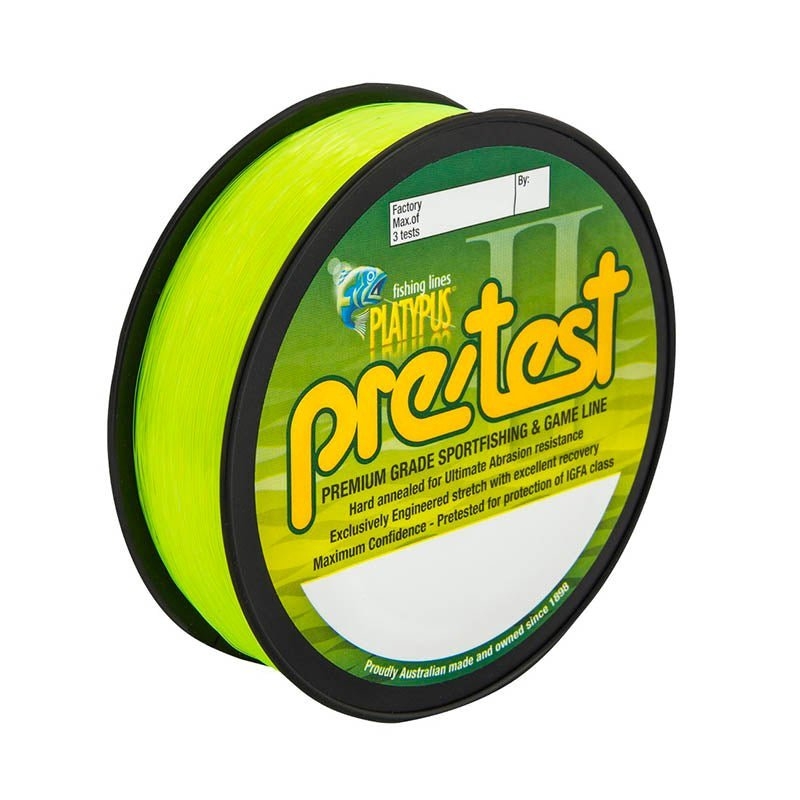 Platypus Pre-Test IGFA Monofilament Line 1200m Yellow