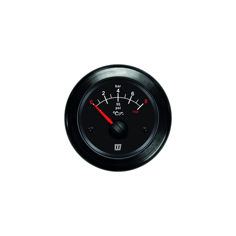 VETUS Oil Pressure Gauge 12/24V 52mm Black VETUS Oil Pressure Gauge 12/24V 52mm Black