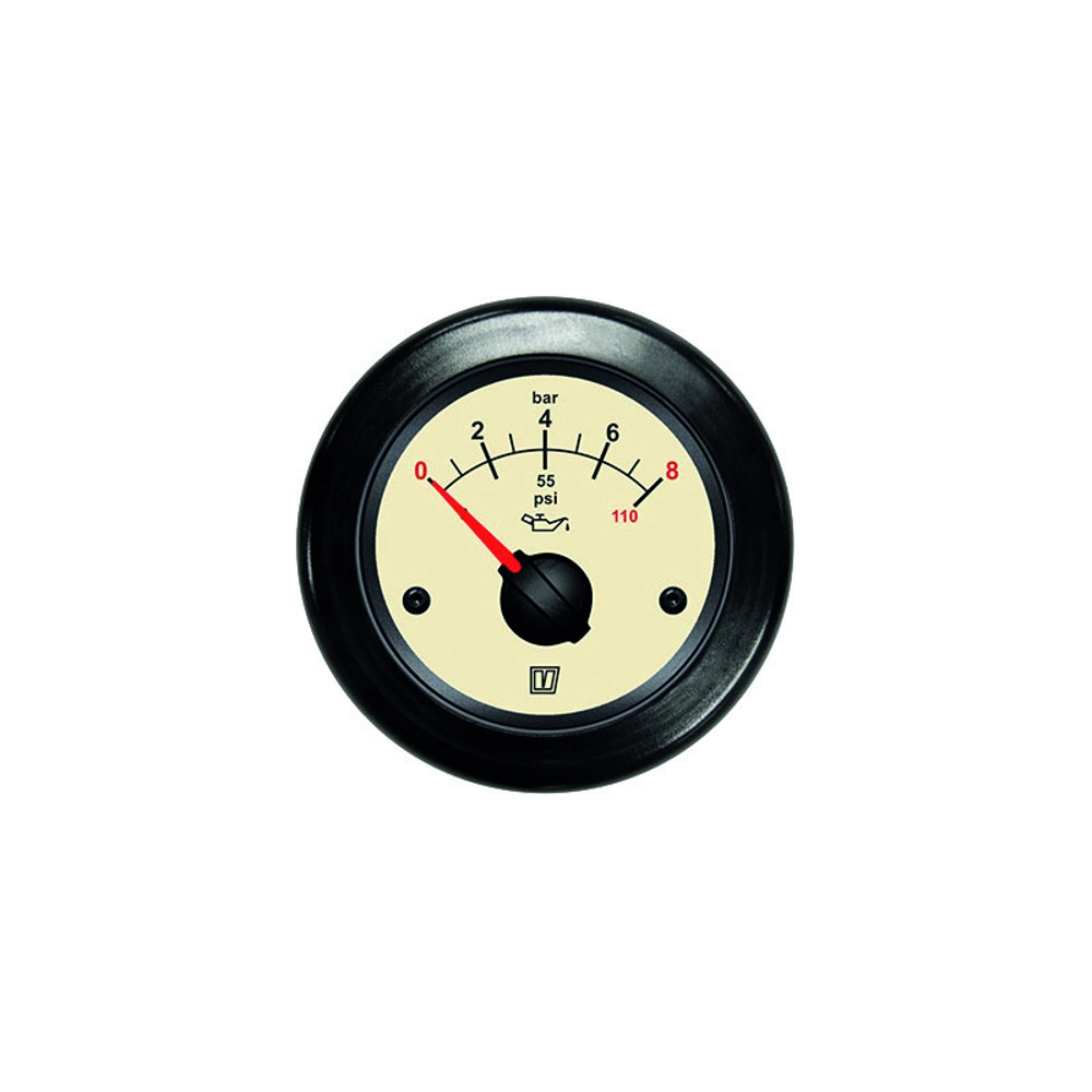 VETUS Oil Pressure Gauge Cream 12/24V 52mm Cream VETUS Oil Pressure Gauge Cream 12/24V 52mm Cream