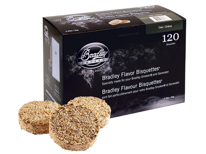 Bradley Smoker Flavoured Bisquettes 120 Pack - Oak